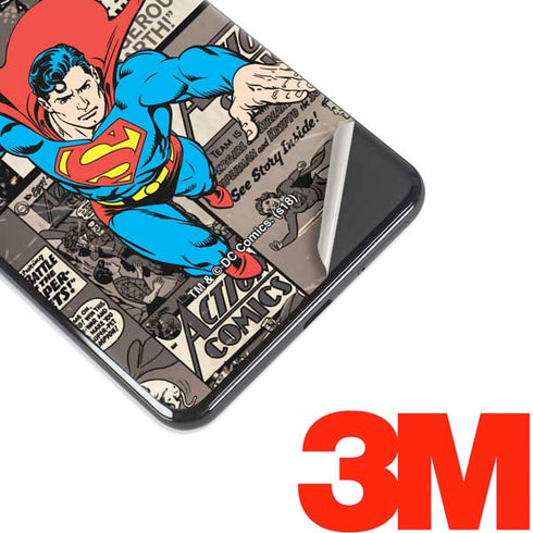 DC Comics Superman Vintage Action pose pattern Google Pixel 3 XL Skin